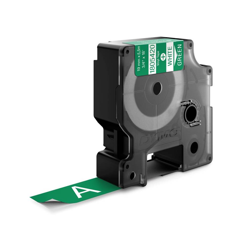 RHINO taśma winylowa 19mm biała na zielonym