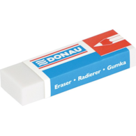 Gumka uniwersalna DONAU, 62x21x11mm, 2szt., biała
