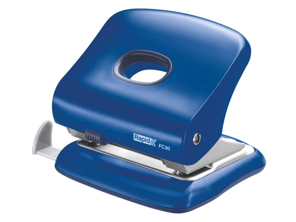 Dziurkacz FC30 Rapid, 5 lat gwarancji, niebieski, 30 kartek
