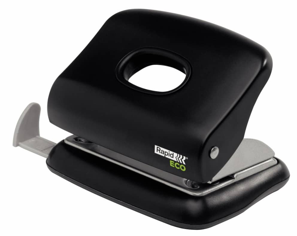 Dziurkacz Fashion ECO Rapid, czarny, 5 lat gwarancji, 20 kartek