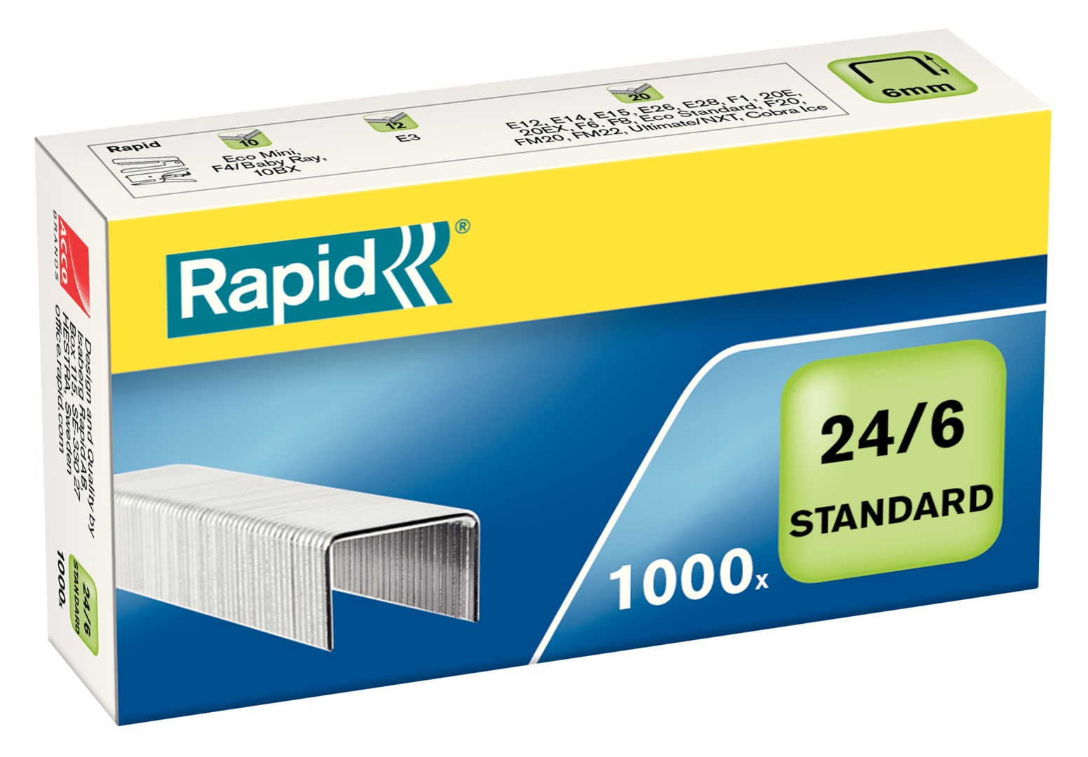 Zszywki Rapid Standard 24/6 1M 1000 szt./opak.