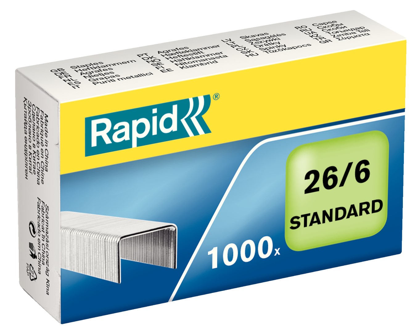 Zszywki Rapid Standard 26/6 1M 1000 szt./opak.