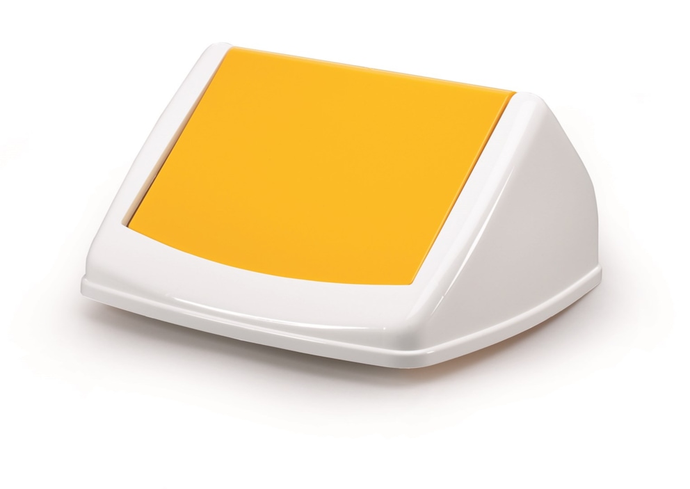 DURABIN FLIP-LID 40 SQUARE uchylna pokrywa do pojemnika 40 l, prostokątna żółty