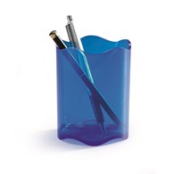 TREND pojemnik na długopisy niebieski przezroczysty
