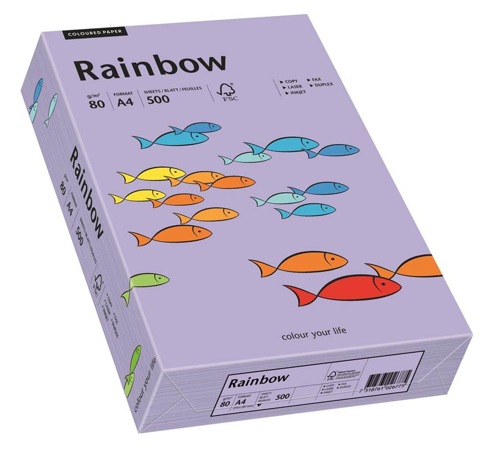 Papier ksero fioletowy A4/80g 500 arkuszy Rainbow