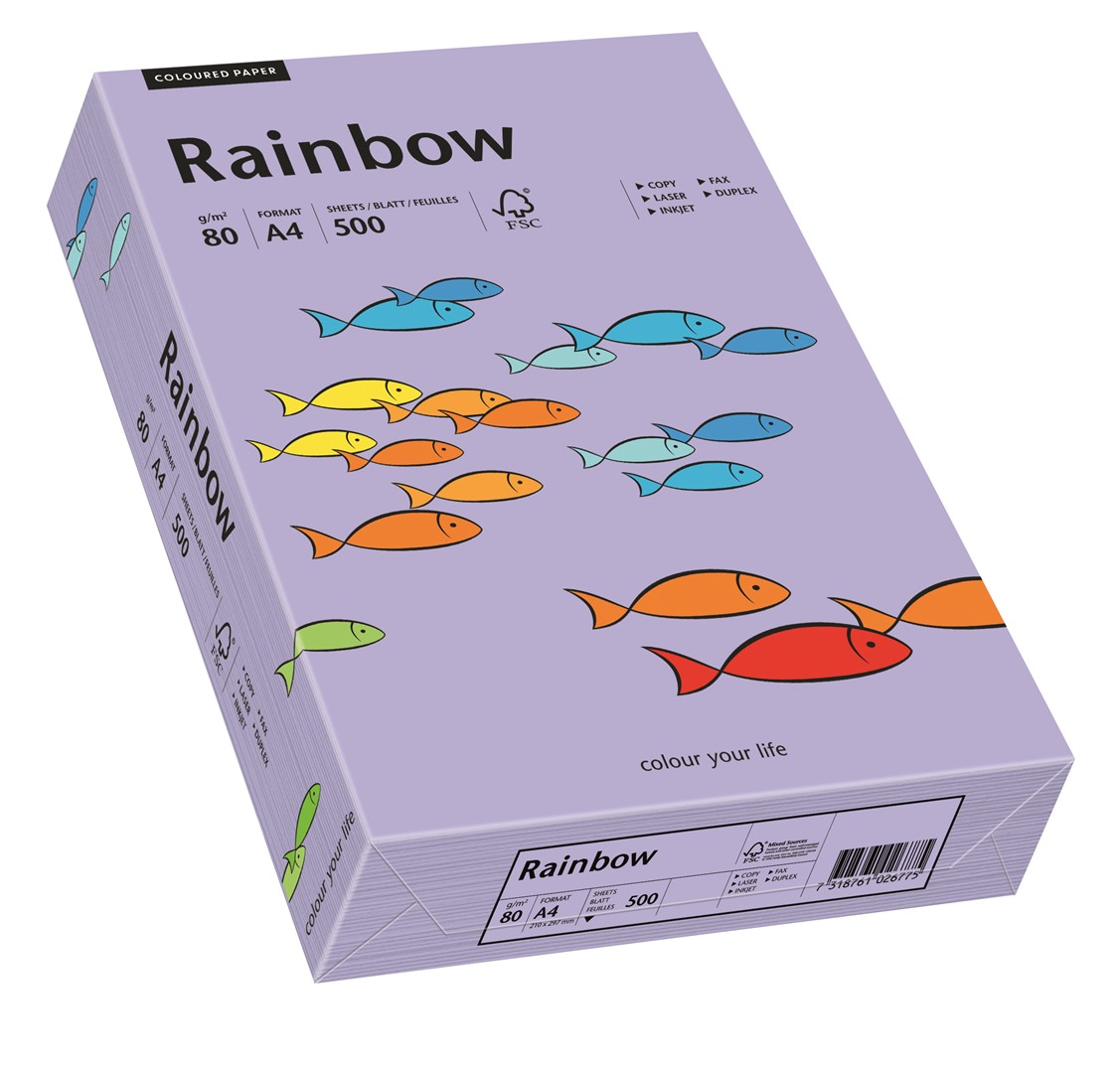 Papier ksero fioletowy A4/80g 500 arkuszy Rainbow