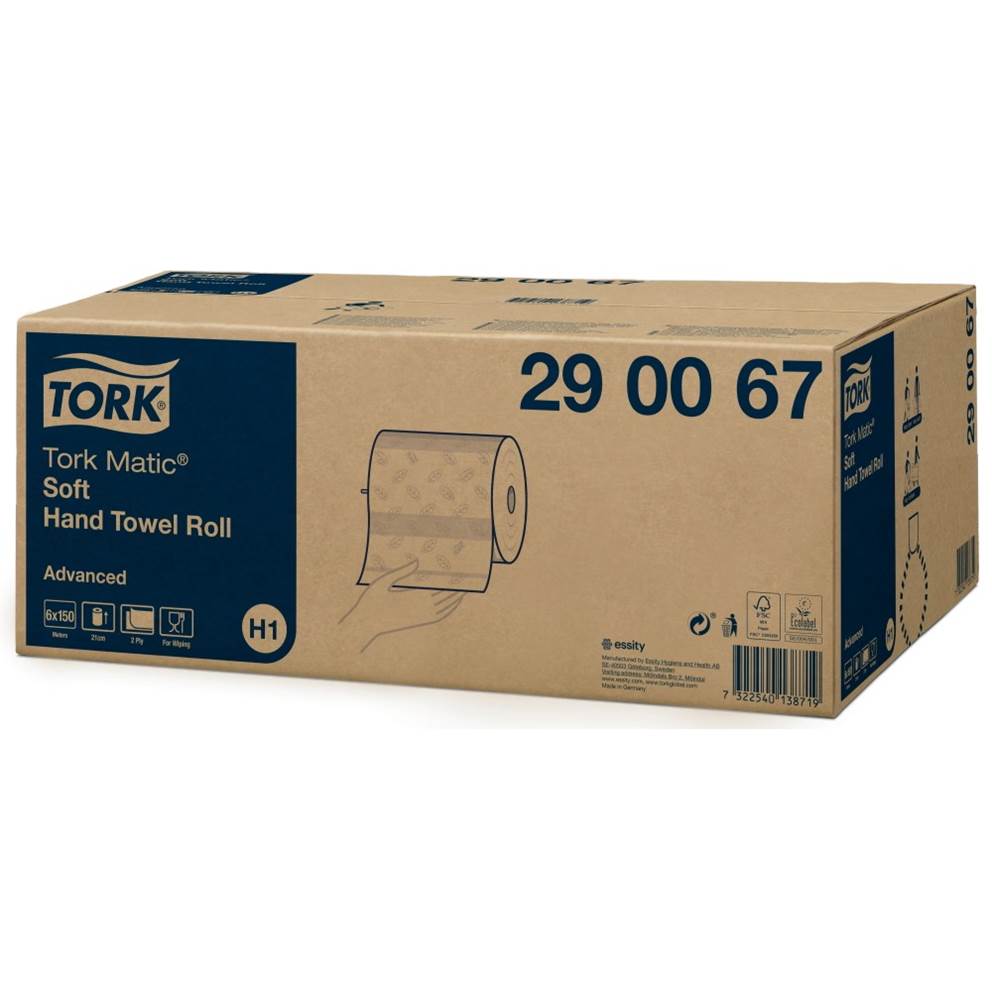 Tork Matic® miękki ręcznik w roli, celuloza + makulatura, 150 m, 2 warstwy
6szt