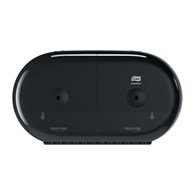 Tork SmartOne® Mini podwójny dozownik do papieru toaletowego w roli, czarny, ABS + MABS