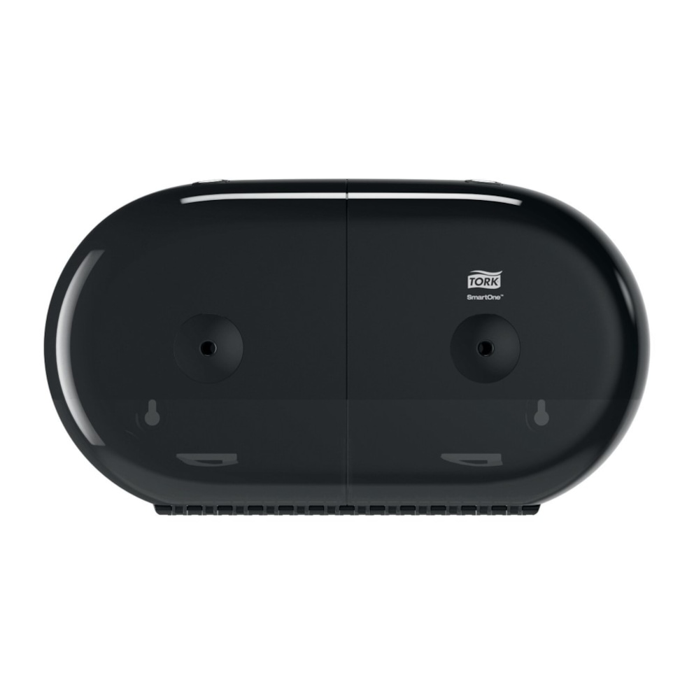 Tork SmartOne® Mini podwójny dozownik do papieru toaletowego w roli, czarny, ABS + MABS