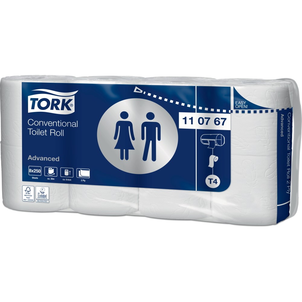 Tork papier toaletowy w rolce konwencjonalnej, 2 warstwowy, 30 m