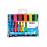 Zakreślacz fluorescencyjny DONAU D-Text, 1-5mm (linia), 6szt., mix kolorów