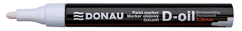 Marker olejowy DONAU D-Oil, okrągły, 2,8mm, biały