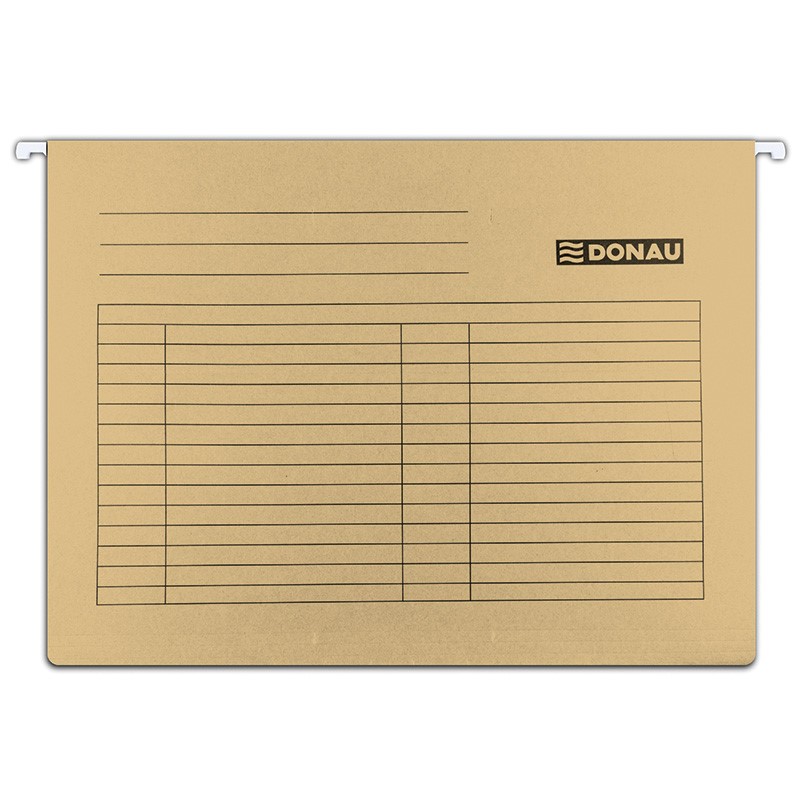 Teczka zawieszkowa DONAU, A4, 230gsm, brązowa