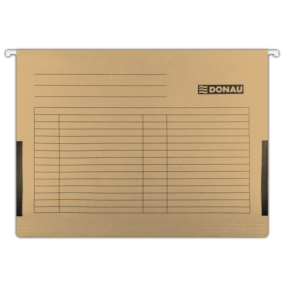 Teczka zawieszkowa DONAU z boczkami, A4, 230gsm, brązowa