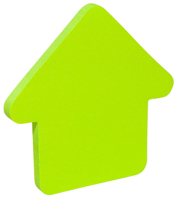 Bloczek samoprzylepny DONAU, 1x50 kart., strzałka,  zawieszka, zielony