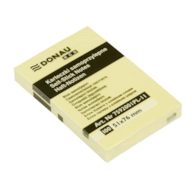 Bloczek samoprzylepny DONAU Eco, 51x76mm, 1x100 kart., jasnożółty