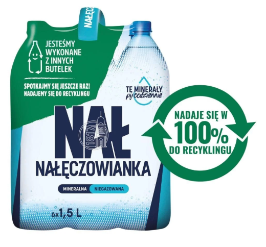 WODA NAŁĘCZOWIANKA NIEGAZOWANA 1,5 L NESTLE PET 6szt