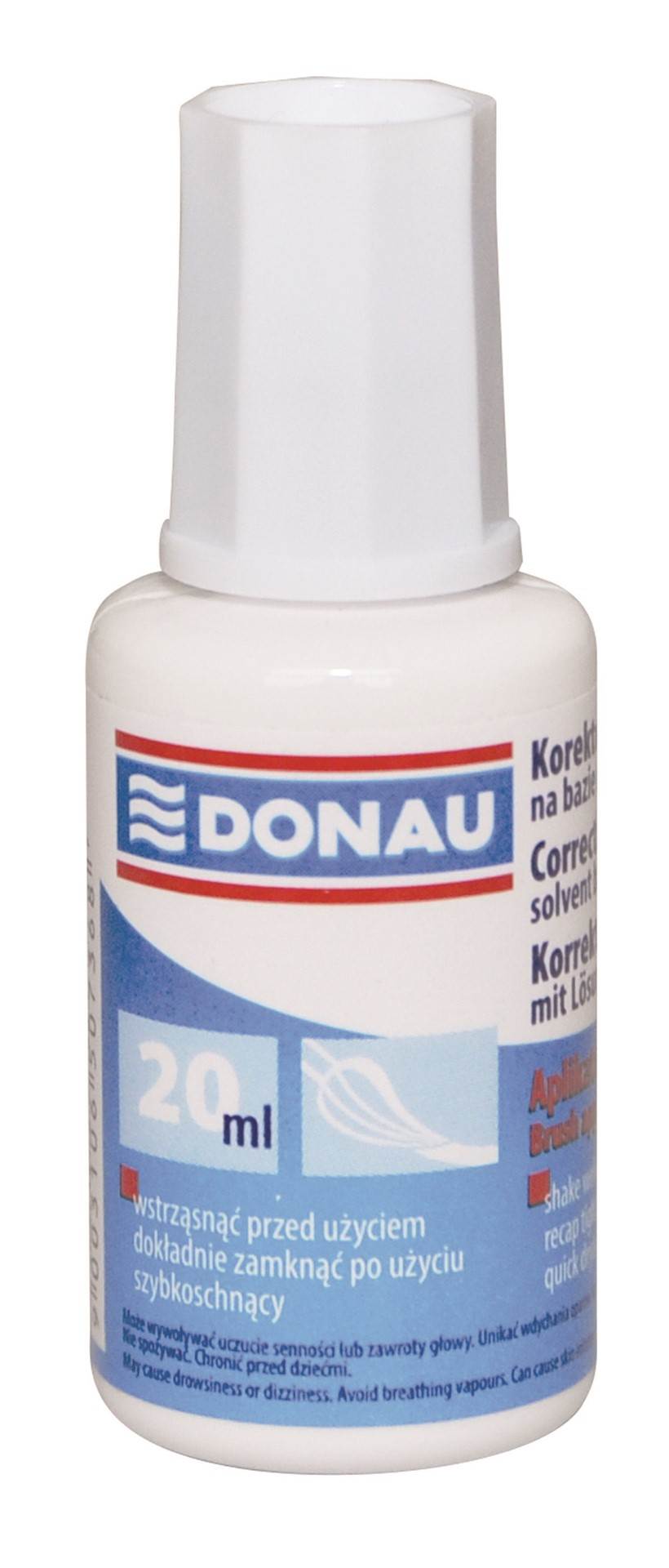 Korektor w płynie DONAU z pędzelkiem, 20ml