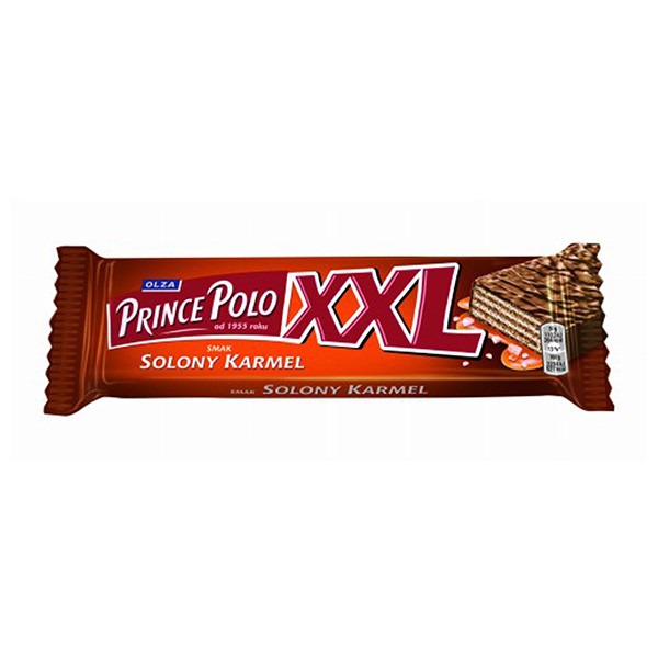 WAFEL PRINCE POLO XXL O SMAKU SŁONEGO KARMELU 50 g MONDELEZ