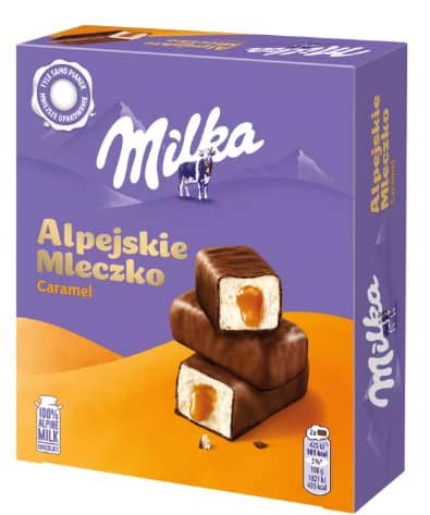 Ptasie mleczko MILKA Alpejskie 350g karmel
