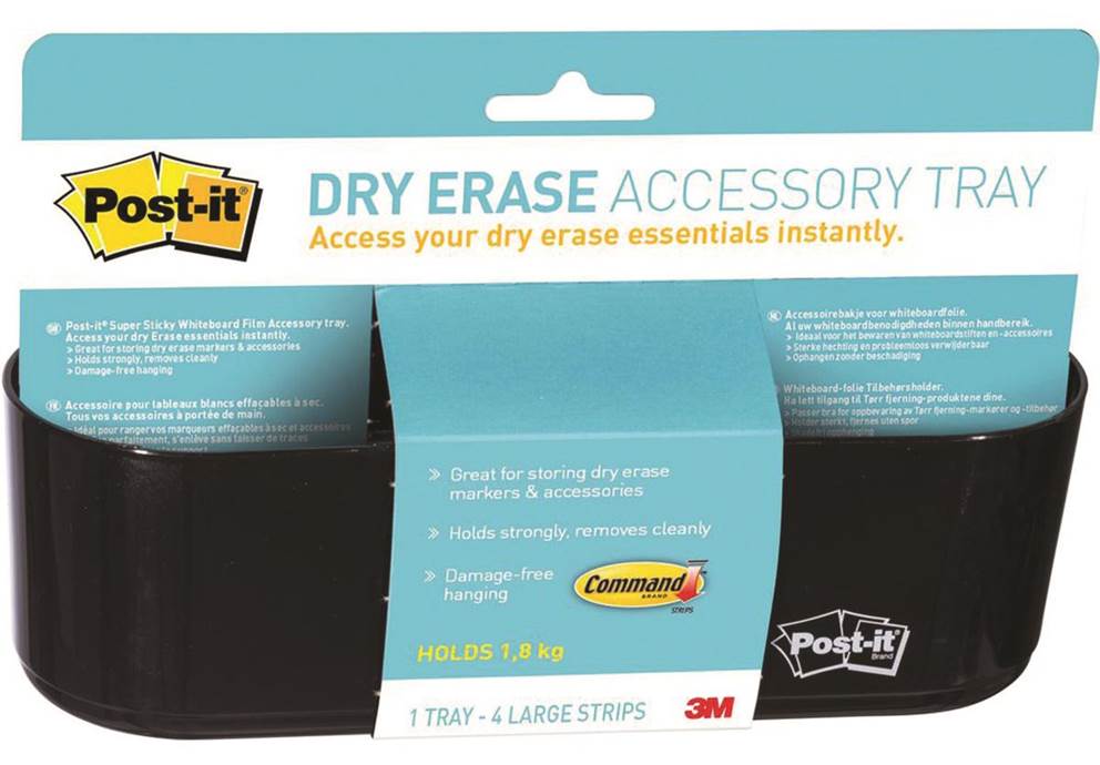 Koszyk na akcesoria POST-ITt® Dry Erase (DEFTRAY-EU), czarny