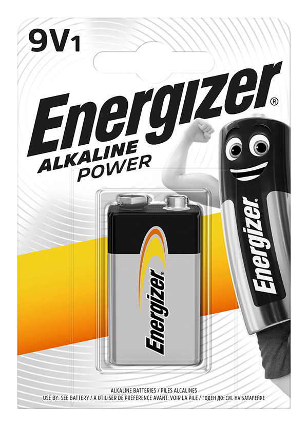 Bateria ENERGIZER Alkaline Power, E, 6LR61, 9V