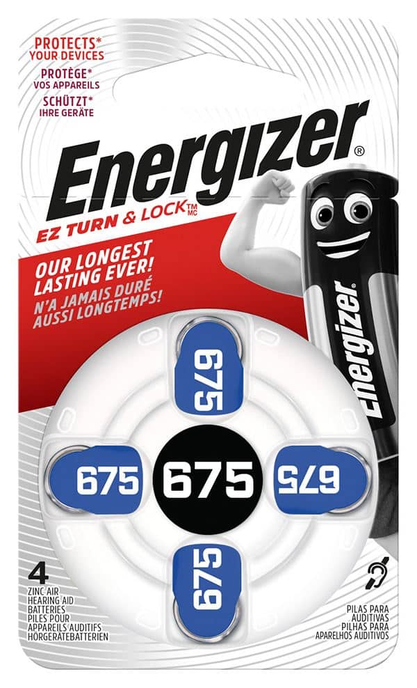 Bateria słuchowa ENERGIZER, 675, 4szt.