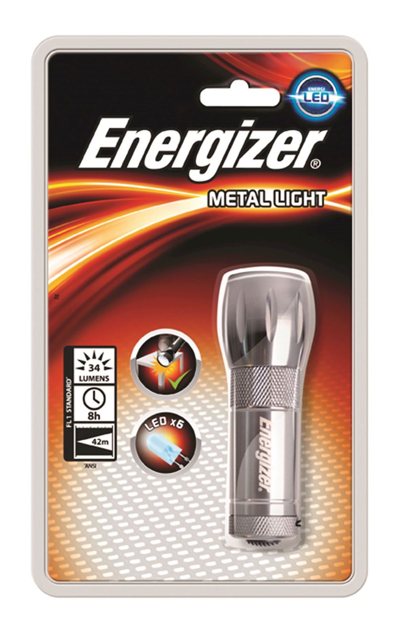 Latarka ENERGIZER Metal Led, srebrna