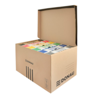 Pudło archiwizacyjne wzmocnione DONAU, karton, zbiorcze, górne, brązowe