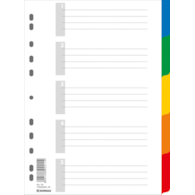Przekładki DONAU, PP, A4, 225x297mm, 5+1 kart, mix kolorów
