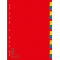 Przekładki DONAU, PP, A4, 230x297mm, 1-31, 31 kart, mix kolorów