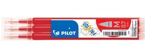 Wkład do wymazywalnego pióra kulkowego PILOT FRIXION 0,7 czerwony 3 szt.