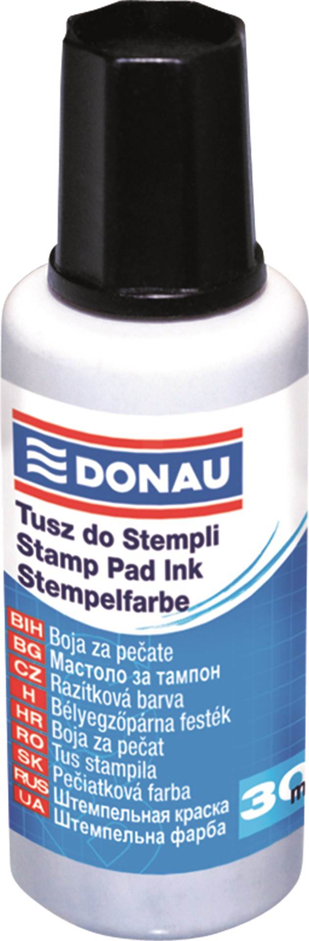 Tusz do pieczątek DONAU, 30ml, czarny