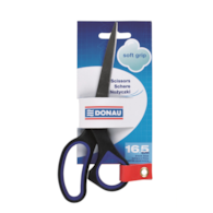 Nożyczki biurowe DONAU Soft Grip, 16,5cm, niebieskie