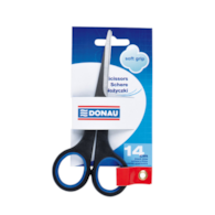 Nożyczki biurowe DONAU Soft Grip, 14cm, niebieskie
