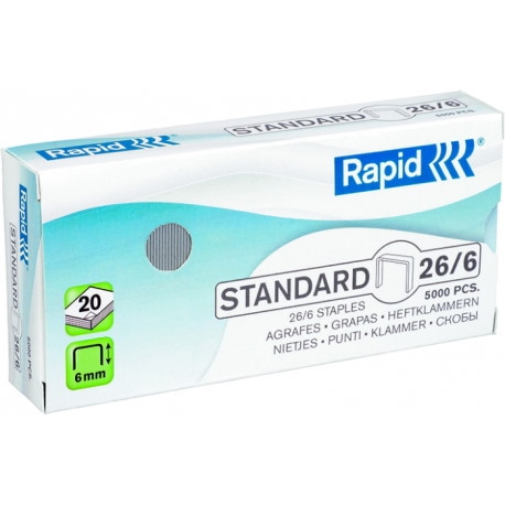 Zszywki Rapid Standard 26/6 5M 5000 szt./opak.