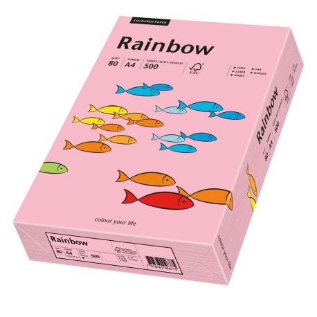 Papier ksero różowy A4/160g 250 arkuszy Rainbow
