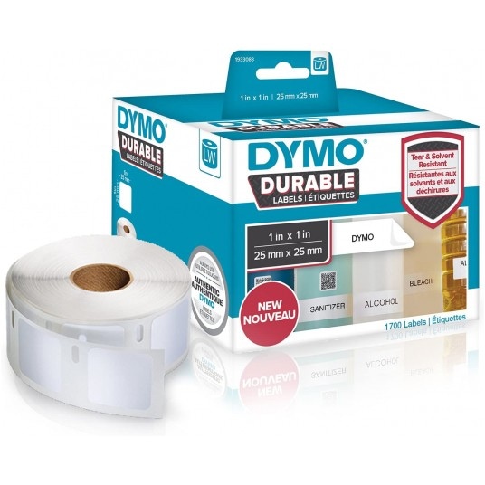 Durable etykieta wielofunkcyjna kwadratowa - 25mm x 25mm 2 rolki po 850szt.