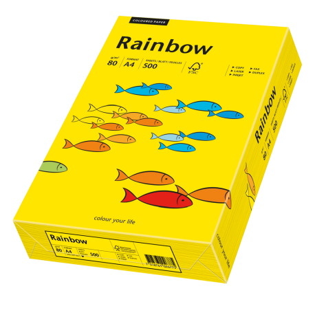 Papier ksero ciemnożółty A4/80g 500 arkuszy Rainbow