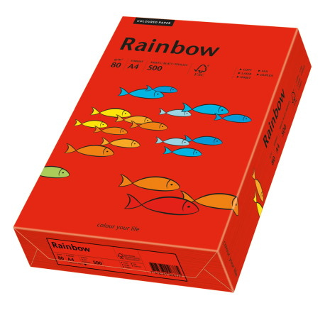Papier ksero ciemnoczerwony A4/160g 250 arkuszy Rainbow