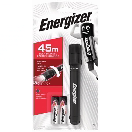 Latarka ENERGIZER X-Focus + 2szt. baterii AA, czarna