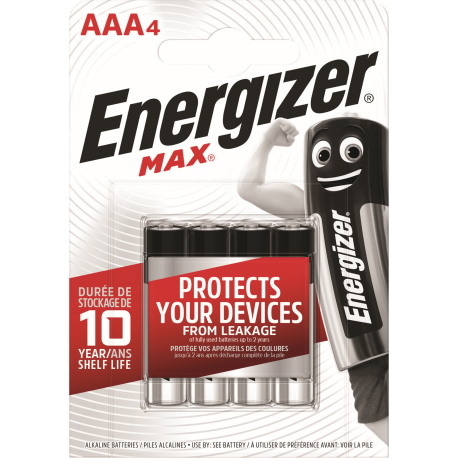 Bateria ENERGIZER Max, AAA, E92, 1,5V, 4szt.
