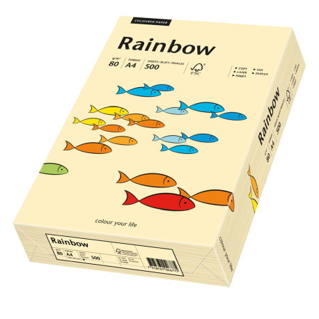 Papier ksero kość słoniowa A4/160g 250 arkuszy Rainbow