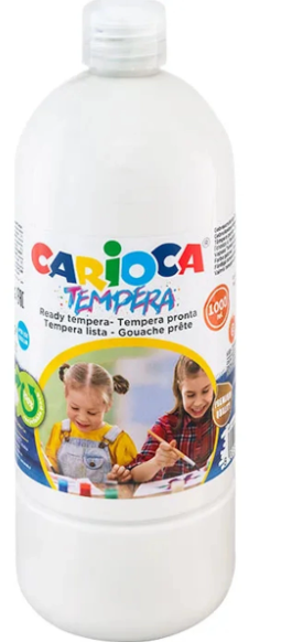 Farba Carioca tempera N 1000 ml (40430/01) biała