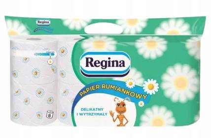 PAPIER TOALETOWY REGINA RUMIANKOWY W PAPIEROWYM OPAKOWANIU 8SZT SOFIDEL