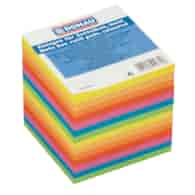 Kostka DONAU klejona, 90x90x90mm, ok. 800 kart., neon, mix kolorów