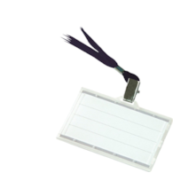 Identyfikator DONAU, z jedwabną taśmą, twardy, czarny