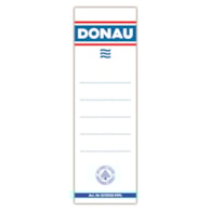 Etykiety wsuwane do segregatora DONAU, 48x153mm, dwustronne, 20szt.
