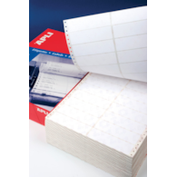 Etykiety do drukarek igłowych APLI, 88,9x36mm, 1-kolumna, prostokątne, białe