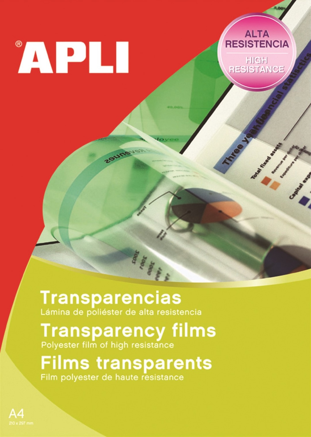 Folia do rzutników APLI, A4, 100 ark.